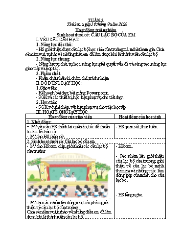 Kế hoạch bài dạy các môn Lớp 4 - Tuần 3 - Năm học 2023-2024 - Võ Thị Hồng Gấm