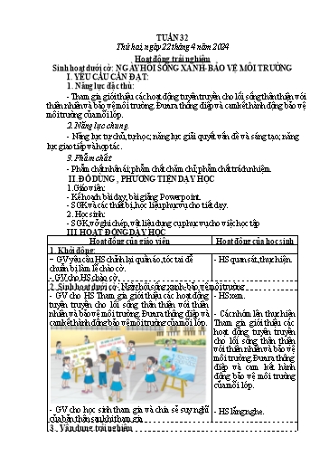 Kế hoạch bài dạy các môn Lớp 4 - Tuần 32 - Năm học 2023-2024 - Võ Thị Hồng Gấm