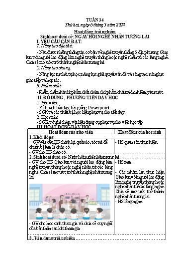 Kế hoạch bài dạy các môn Lớp 4 - Tuần 34 - Năm học 2023-2024 - Trần Thị Tuyết