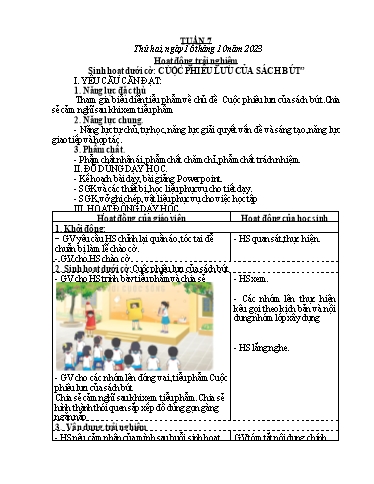 Kế hoạch bài dạy các môn Lớp 4 - Tuần 7 - Năm học 2023-2024 - Võ Thị Hồng Gấm