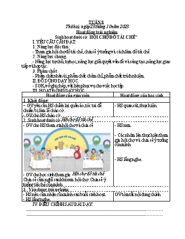 Kế hoạch bài dạy các môn Lớp 4 - Tuần 8 - Năm học 2023-2024 - Võ Thị Hồng Gấm