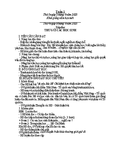 Kế hoạch bài dạy các môn Lớp 5 - Tuần 1 - Năm học 2023-2024 - Võ Thị Hồng Hạnh