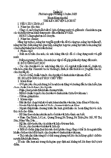 Kế hoạch bài dạy các môn Lớp 5 - Tuần 14 - Năm học 2023-2024 - Hồ Thị Tình