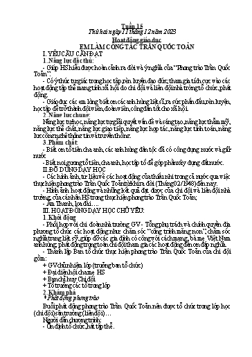 Kế hoạch bài dạy các môn Lớp 5 - Tuần 15 - Năm học 2023-2024 - Phan Thị Quỳnh Trang