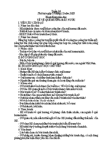 Kế hoạch bài dạy các môn Lớp 5 - Tuần 16 - Năm học 2023-2024 - Hồ Thị Tình