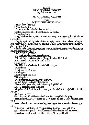 Kế hoạch bài dạy các môn Lớp 5 - Tuần 18 - Năm học 2023-2024 - Võ Thị Hồng Hạnh