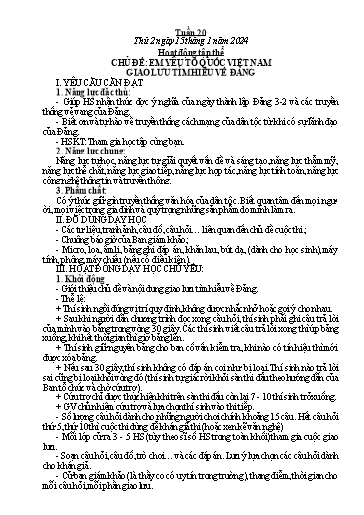 Kế hoạch bài dạy các môn Lớp 5 - Tuần 20 - Năm học 2023-2024 - Hồ Thị Tình