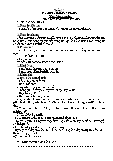 Kế hoạch bài dạy các môn Lớp 5 - Tuần 20 - Năm học 2023-2024 - Phan Thị Quỳnh Trang