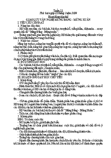 Kế hoạch bài dạy các môn Lớp 5 - Tuần 21 - Năm học 2023-2024 - Võ Thị Hồng Hạnh