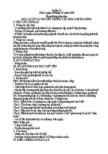 Kế hoạch bài dạy các môn Lớp 5 - Tuần 22 - Năm học 2023-2024 - Phan Thị Quỳnh Trang