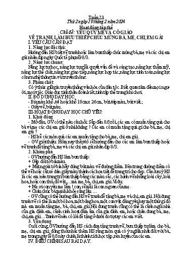 Kế hoạch bài dạy các môn Lớp 5 - Tuần 23 - Năm học 2023-2024 - Võ Thị Hồng Hạnh