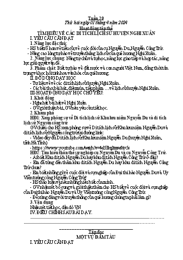Kế hoạch bài dạy các môn Lớp 5 - Tuần 29 - Năm học 2023-2024 - Võ Thị Hồng Hạnh