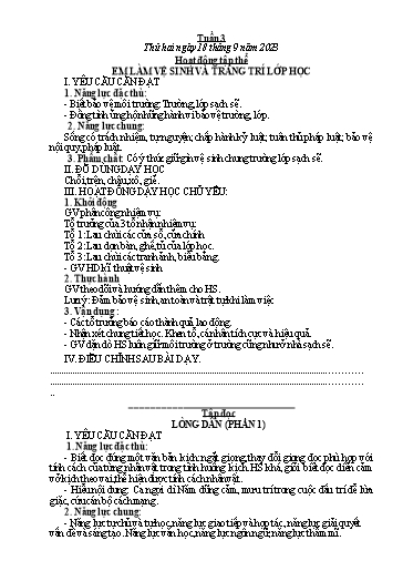 Kế hoạch bài dạy các môn Lớp 5 - Tuần 3 - Năm học 2023-2024 - Võ Thị Hồng Hạnh
