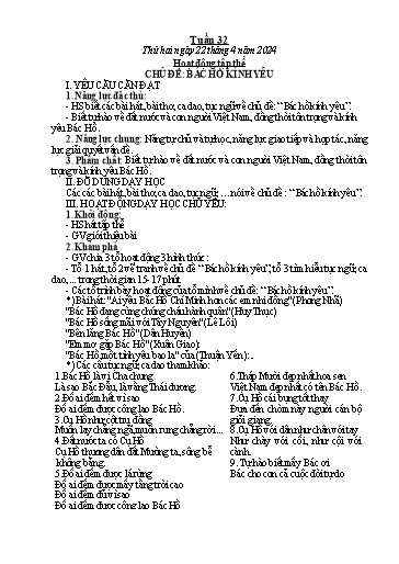 Kế hoạch bài dạy các môn Lớp 5 - Tuần 32 - Năm học 2023-2024 - Võ Thị Hồng Hạnh