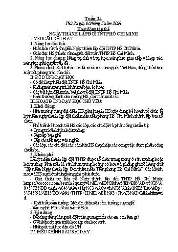 Kế hoạch bài dạy các môn Lớp 5 - Tuần 34 - Năm học 2023-2024 - Phan Thị Quỳnh Trang