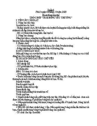Kế hoạch bài dạy các môn Lớp 5 - Tuần 5 - Năm học 2023-2024 - Phan Thị Quỳnh Trang