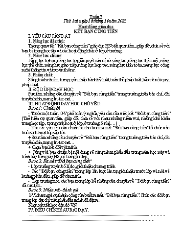 Kế hoạch bài dạy các môn Lớp 5 - Tuần 7 - Năm học 2023-2024 - Võ Thị Hồng Hạnh